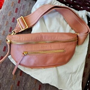 Hammitt Charles  Pink Sands Leather Belt Bag Fanny Pack